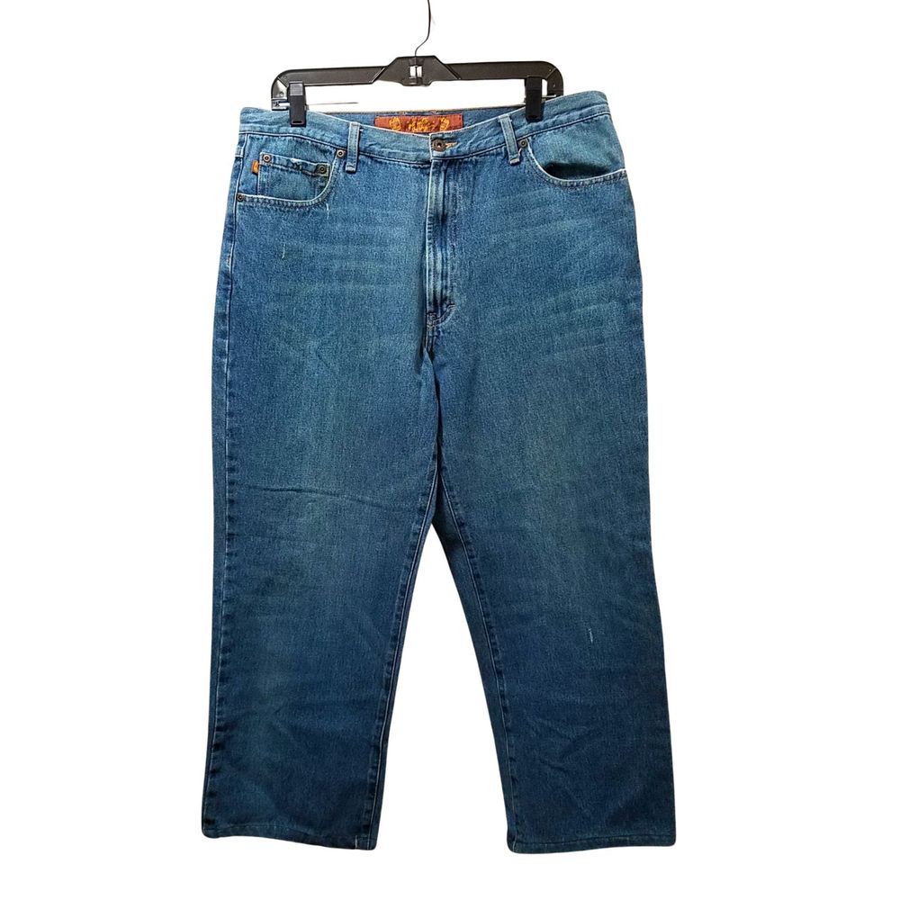 The Havanera Co Jeans Men's 36x30 Blue Distressed Straight Leg Denim
